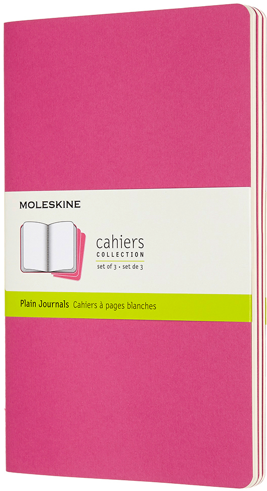 MOLESKINE Carnet carton 3x L/A5 629681 en blanc, pink, 80 pages en blanc, pink, 80 pages