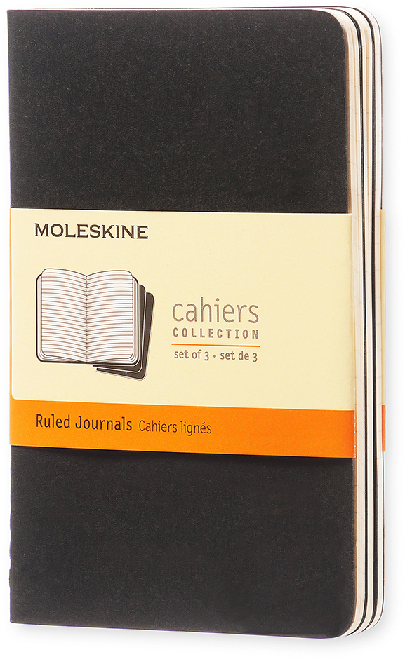 MOLESKINE Cahier A6 704895 ligné, noir 3 pcs.