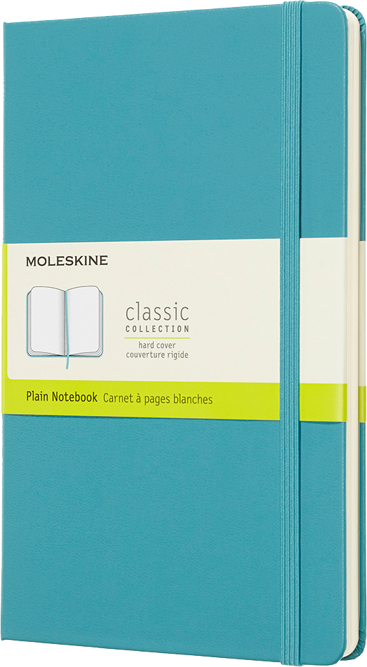 MOLESKINE Carnet L/A5 715383 en blanc, HC, Riff bleu