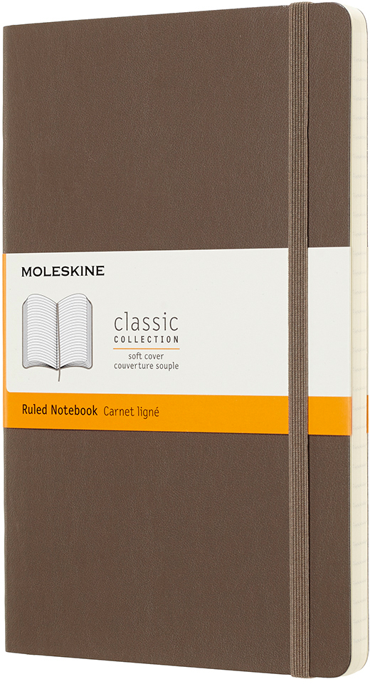 MOLESKINE Carnet L/A5 715512 ligné, SC, brun