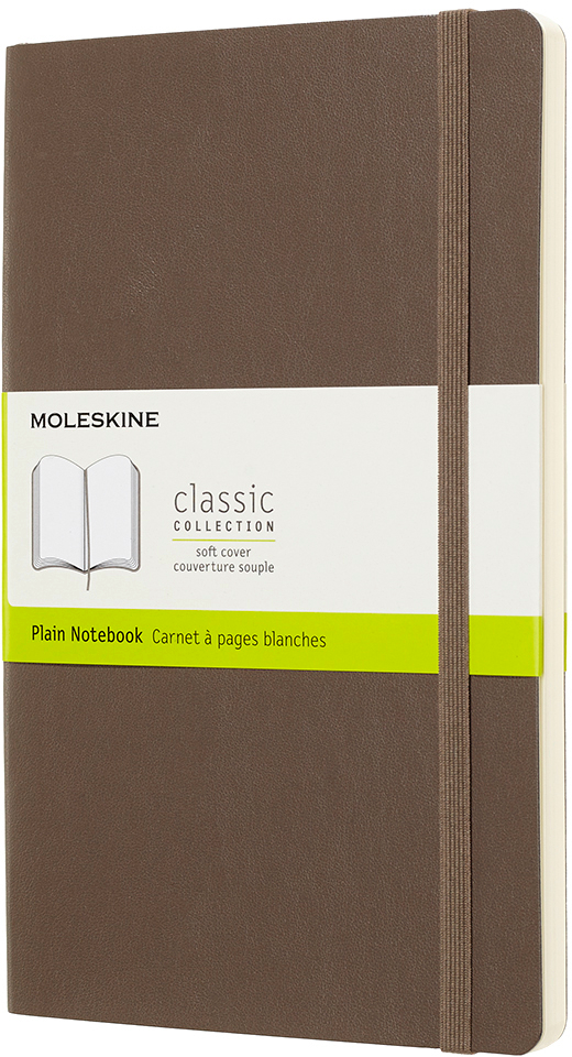 MOLESKINE Carnet L/A5 715536 en blanc, SC, brun