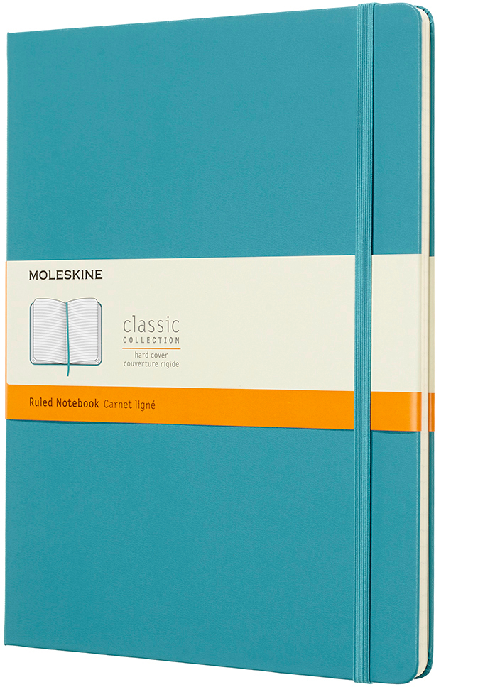 MOLESKINE Carnet XL 716076 ligné, HC, Riff bleu ligné, HC, Riff bleu