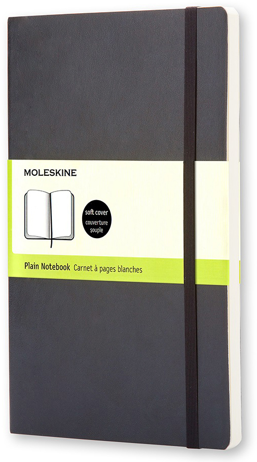 MOLESKINE Carnet Soft A5 720-9 en blanc noir en blanc noir