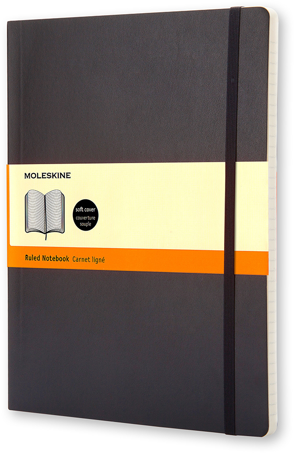 MOLESKINE Carnet Soft XL 722-3 ligné noir