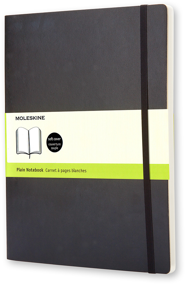 MOLESKINE Carnet Soft XL 726-1 en blanc noir en blanc noir