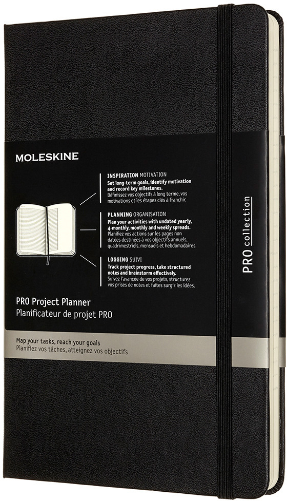 MOLESKINE Pro Project-Planner HC L/A5 851366 noir,288 p.