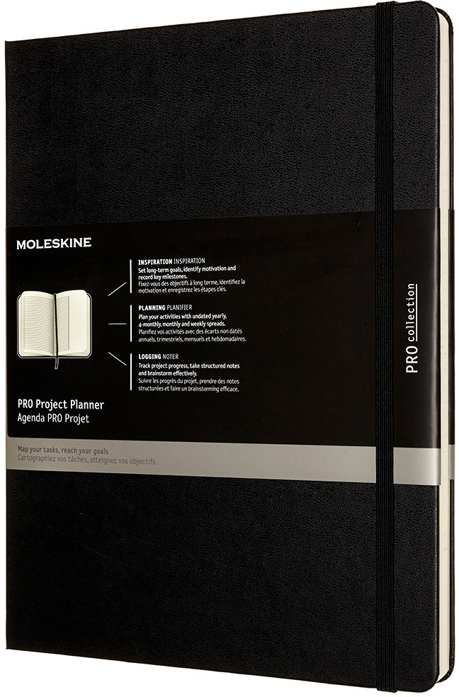 MOLESKINE Pro Project-Planner HC XL 851373 noir,288 p.