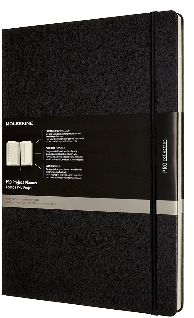 MOLESKINE Pro Project-Planner HC A4 851380 noir,288 p.