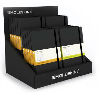 MOLESKINE Display Corrugated counter 851503 4 face outs, 32x24x30cm