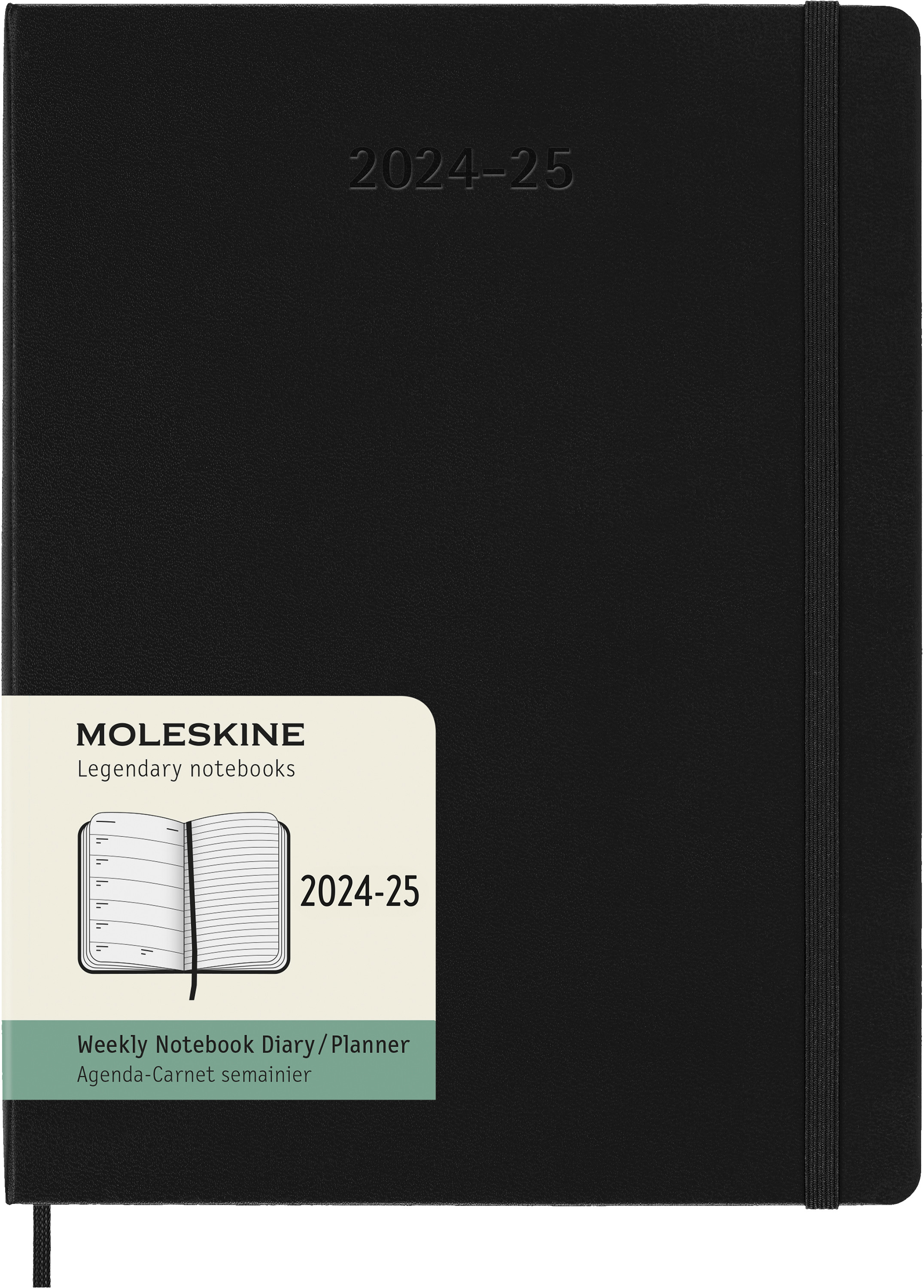 MOLESKINE Agenda de notes semaine 24/25 999270674 18M ligné HC noir 19x25cm