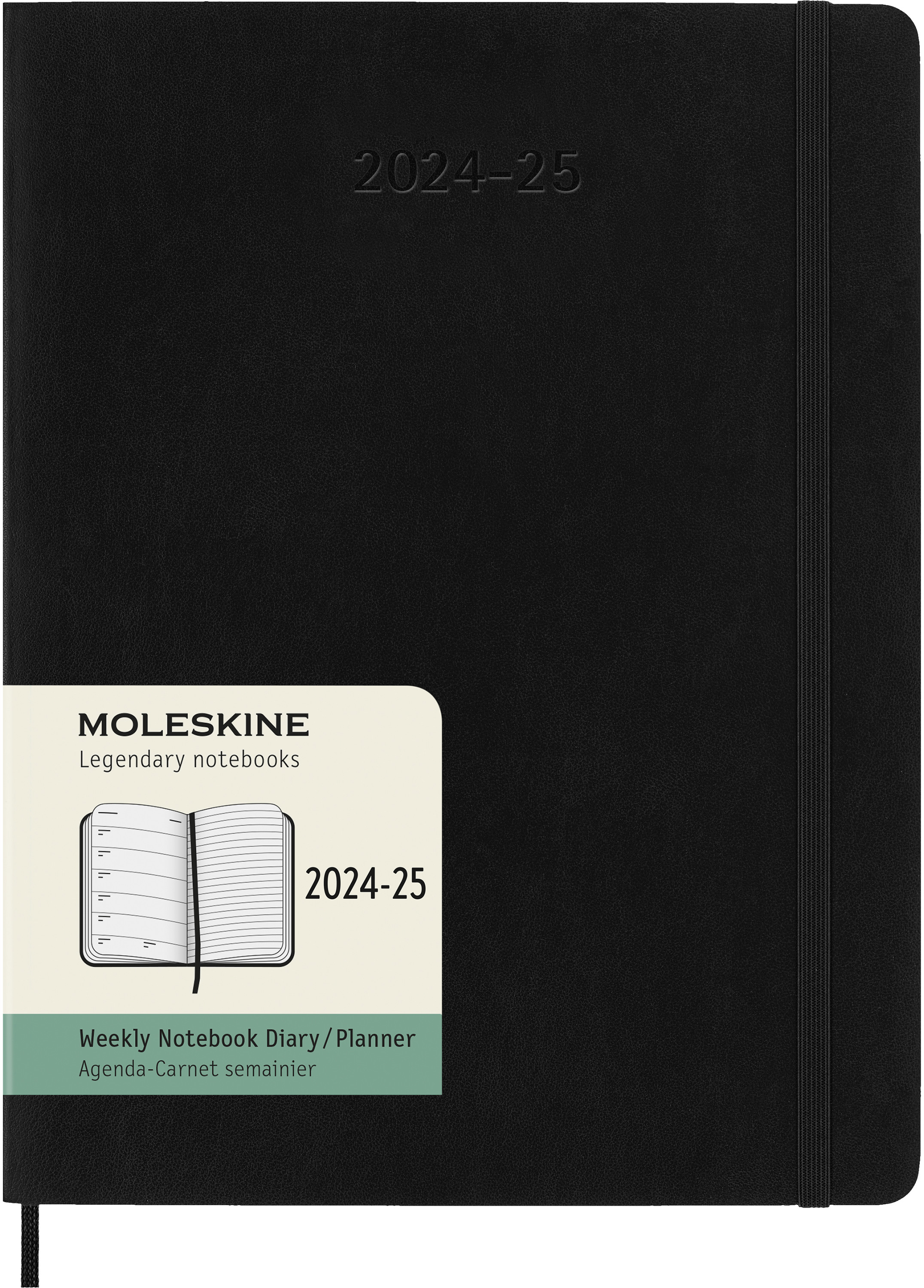 MOLESKINE Agenda de notes semaine 24/25 999270681 18M ligné SC noir 19x25cm