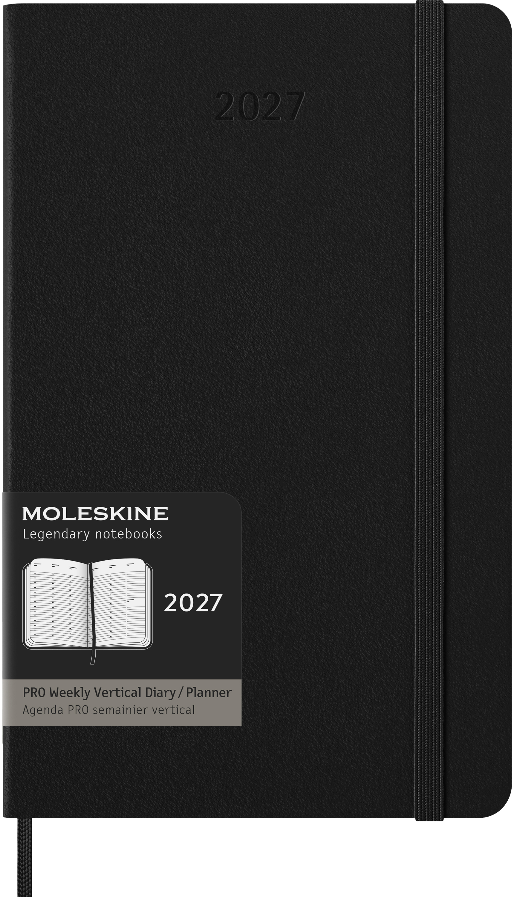 photo MOLESKINE Agenda Pro Large 2027 DHB12PRO3Y27 1S/2P noir HC 13x21cm