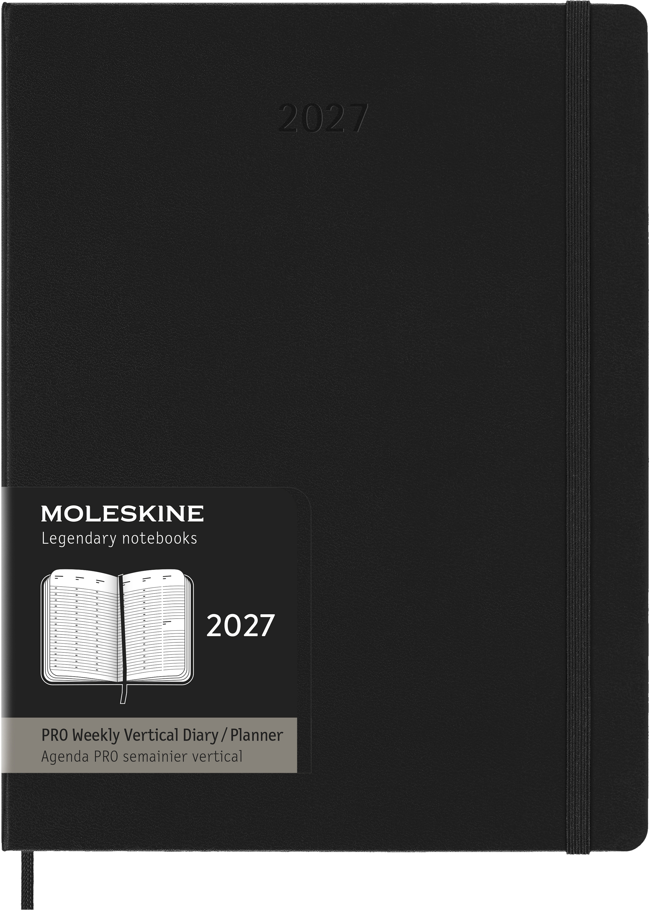 photo MOLESKINE Agenda Pro X-Large 2027 DHB12PRO4Y27 1S/2P noir HC 19x25cm