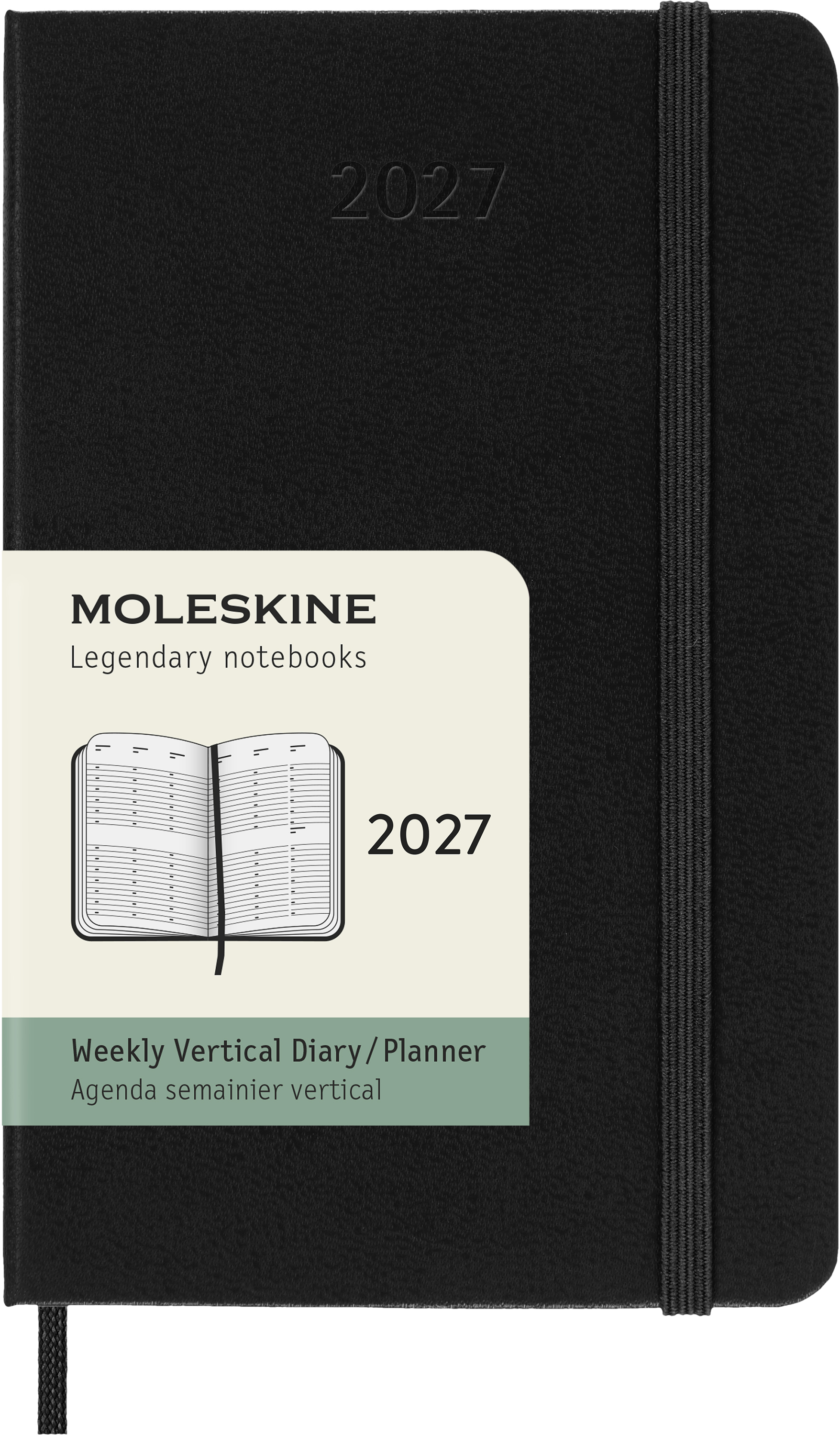 photo MOLESKINE Agenda Classic Pocket 2027 DHB12WV2Y27 1S/2P noir HC 9x14cm