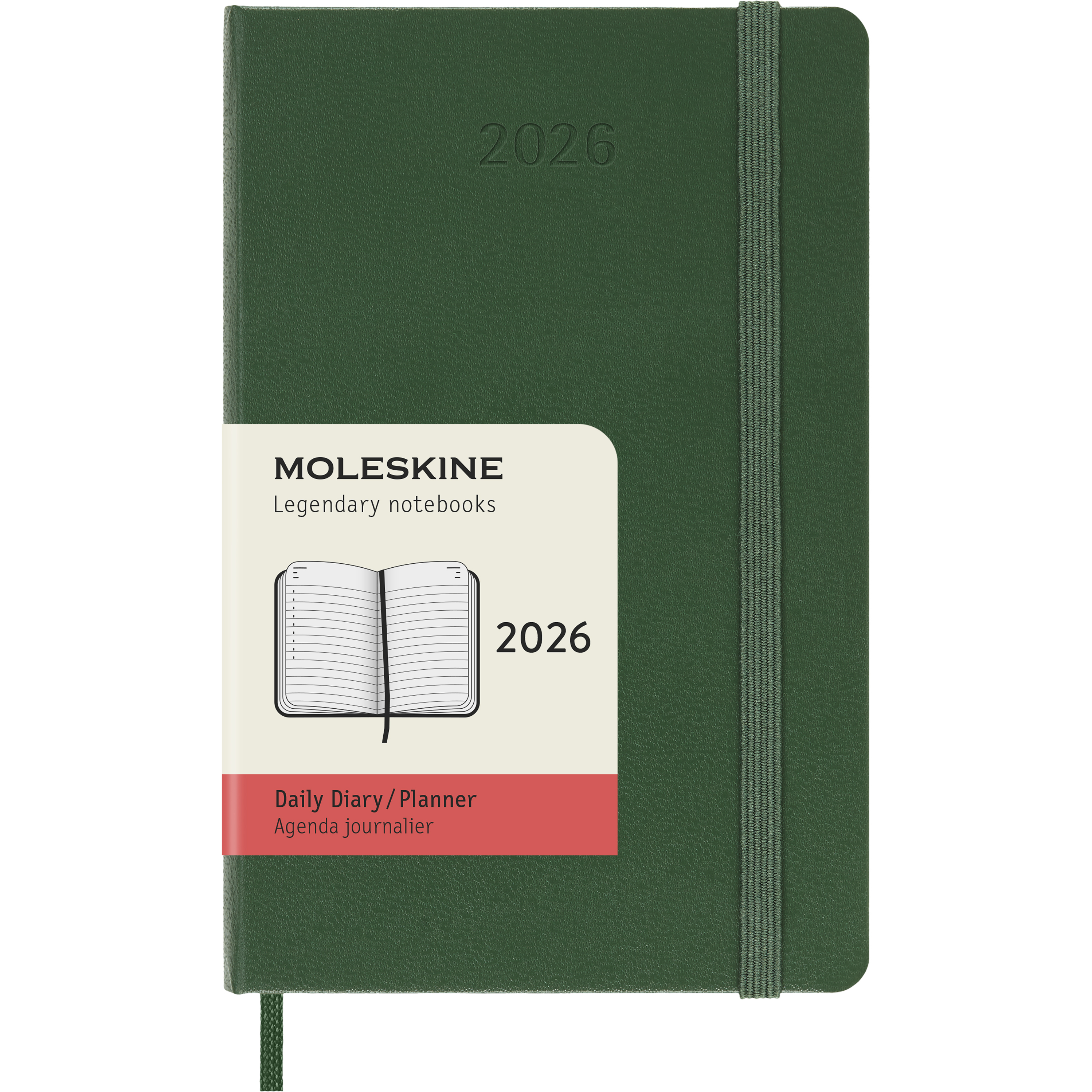 photo MOLESKINE Agenda Classic Pocket 2026 DHK1512DC2Y26 1J/1P vert myrte HC 9x14cm