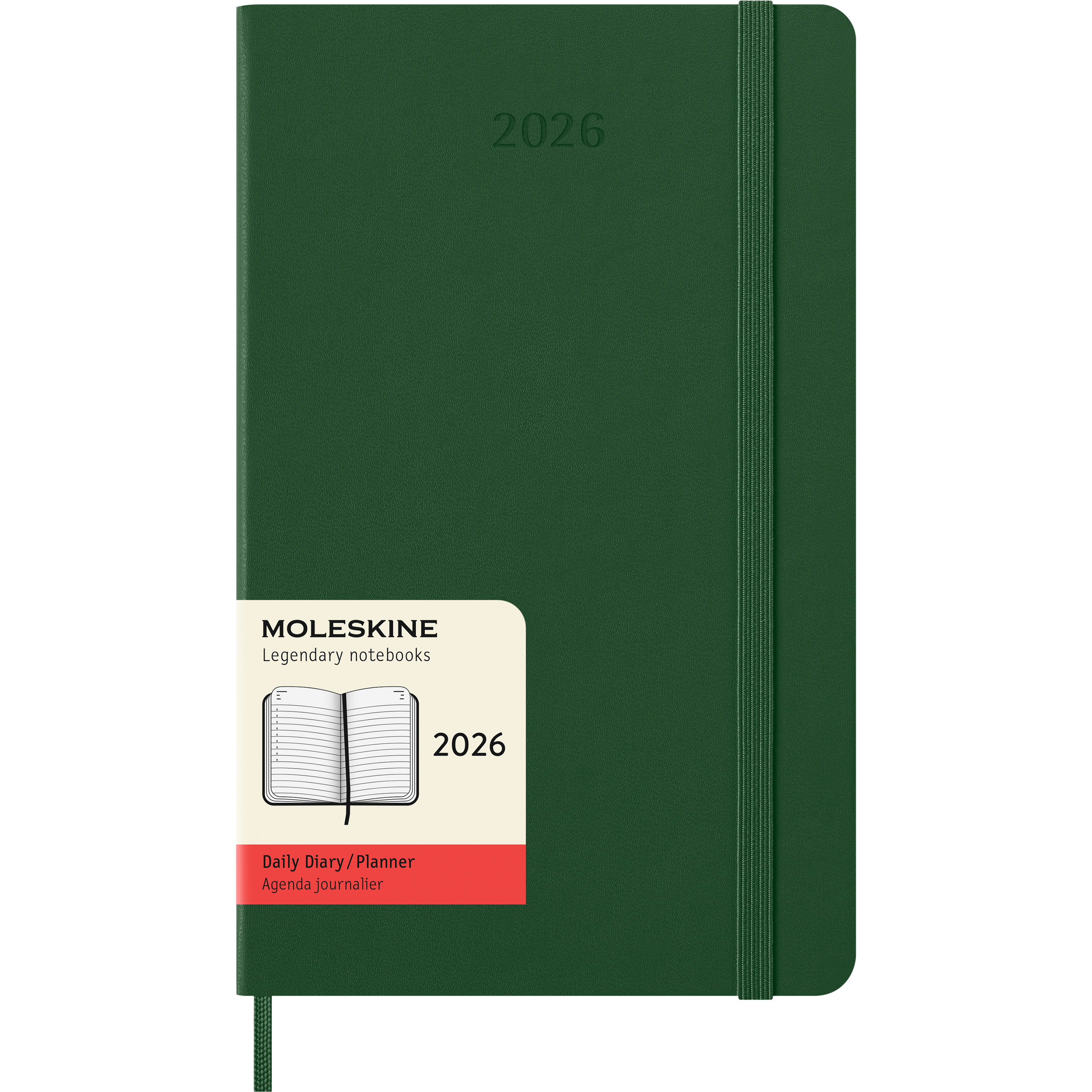 photo MOLESKINE Agenda Classic Large 2026 DHK1512DC3Y26 1J/1P vert myrte HC 13x21cm