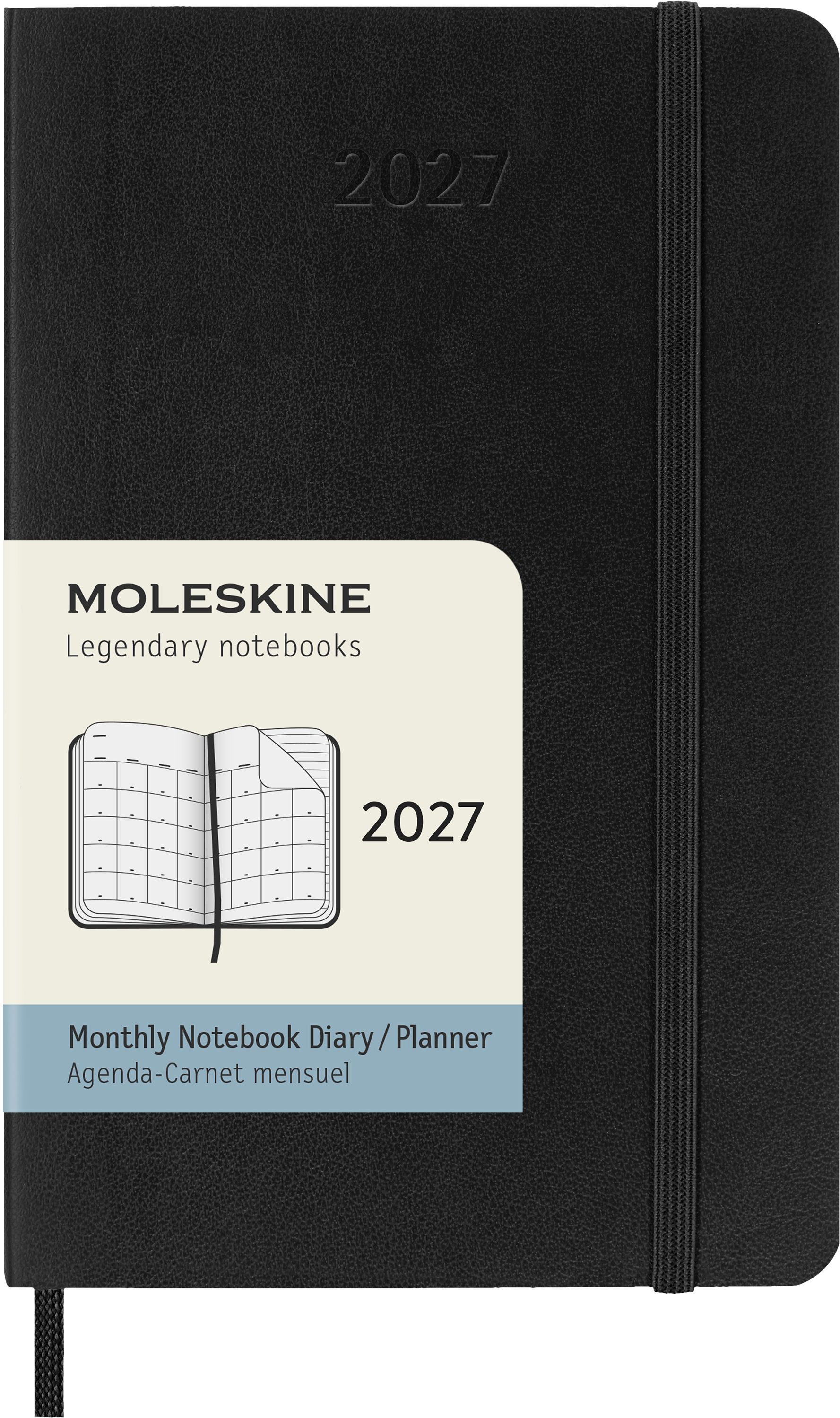 photo MOLESKINE Agenda Classic Pocket 2027 DSB12MN2Y27 1M/2P noir SC 9x14cm