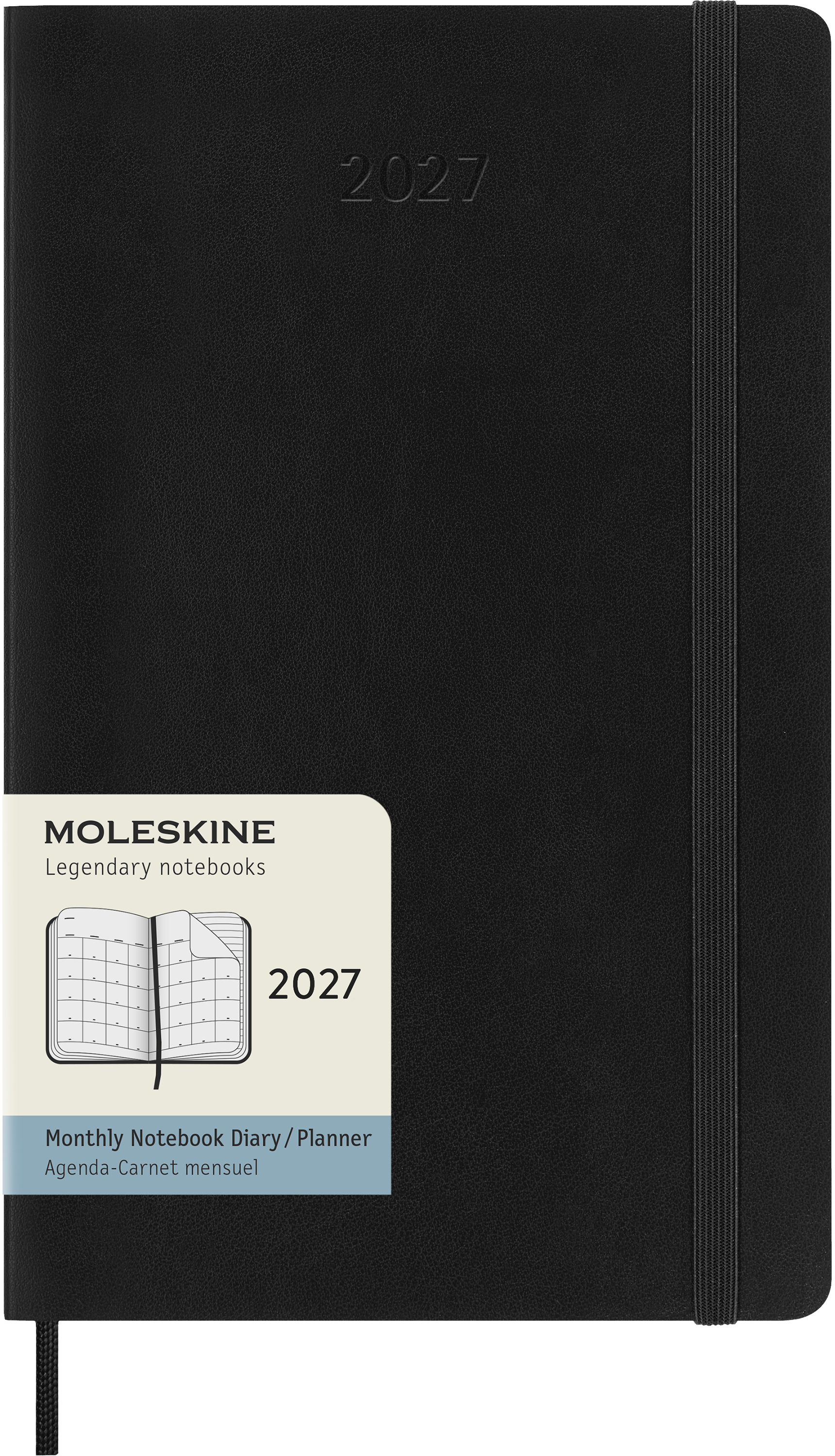 photo MOLESKINE Agenda Classic Large 2027 DSB12MN3Y27 1M/2P noir SC 13x21cm