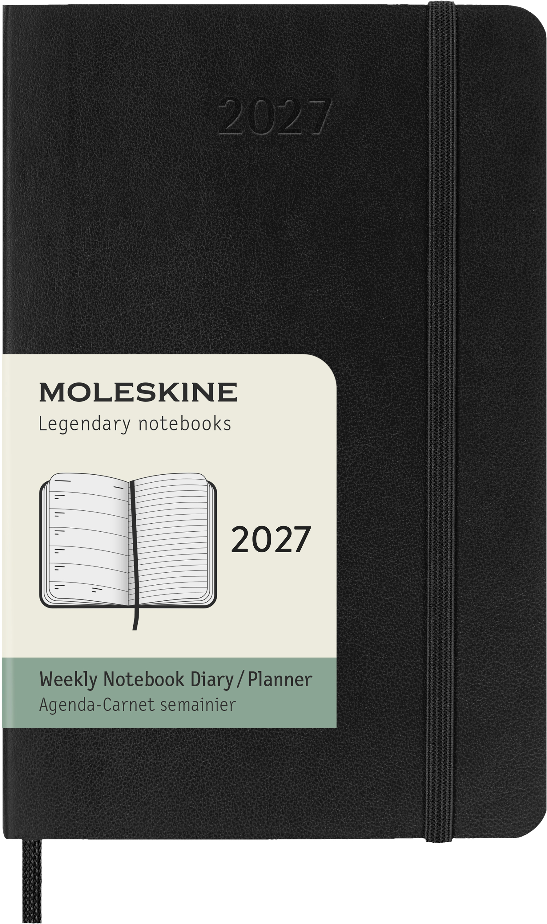 photo MOLESKINE Agenda Classic Pocket 2027 DSB12WN2Y27 1S/1P noir SC 9x14cm