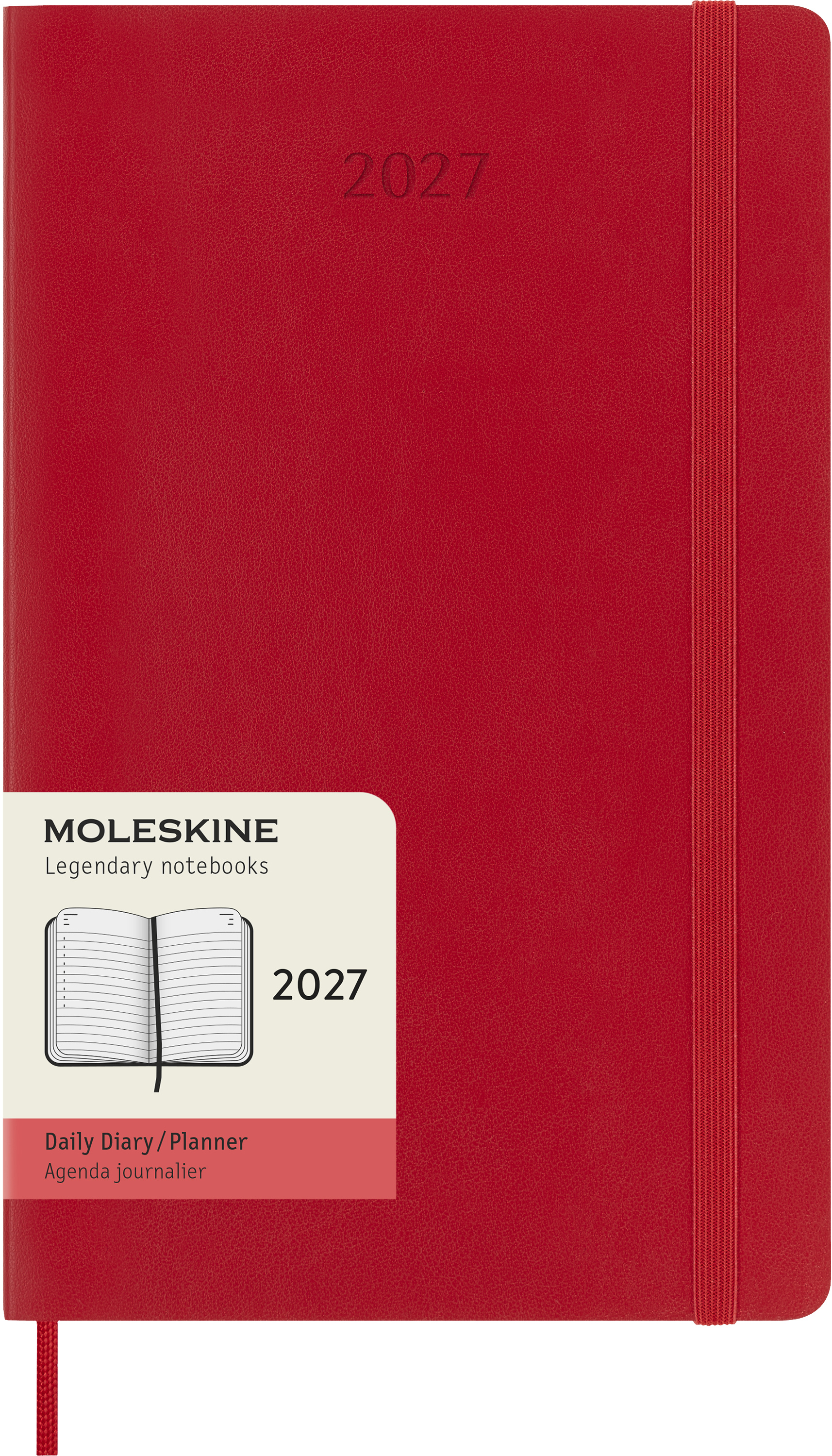 photo MOLESKINE Agenda Classic Large 2027 DSF212DC3Y27 1J/1P r. écarlate SC 13x21cm