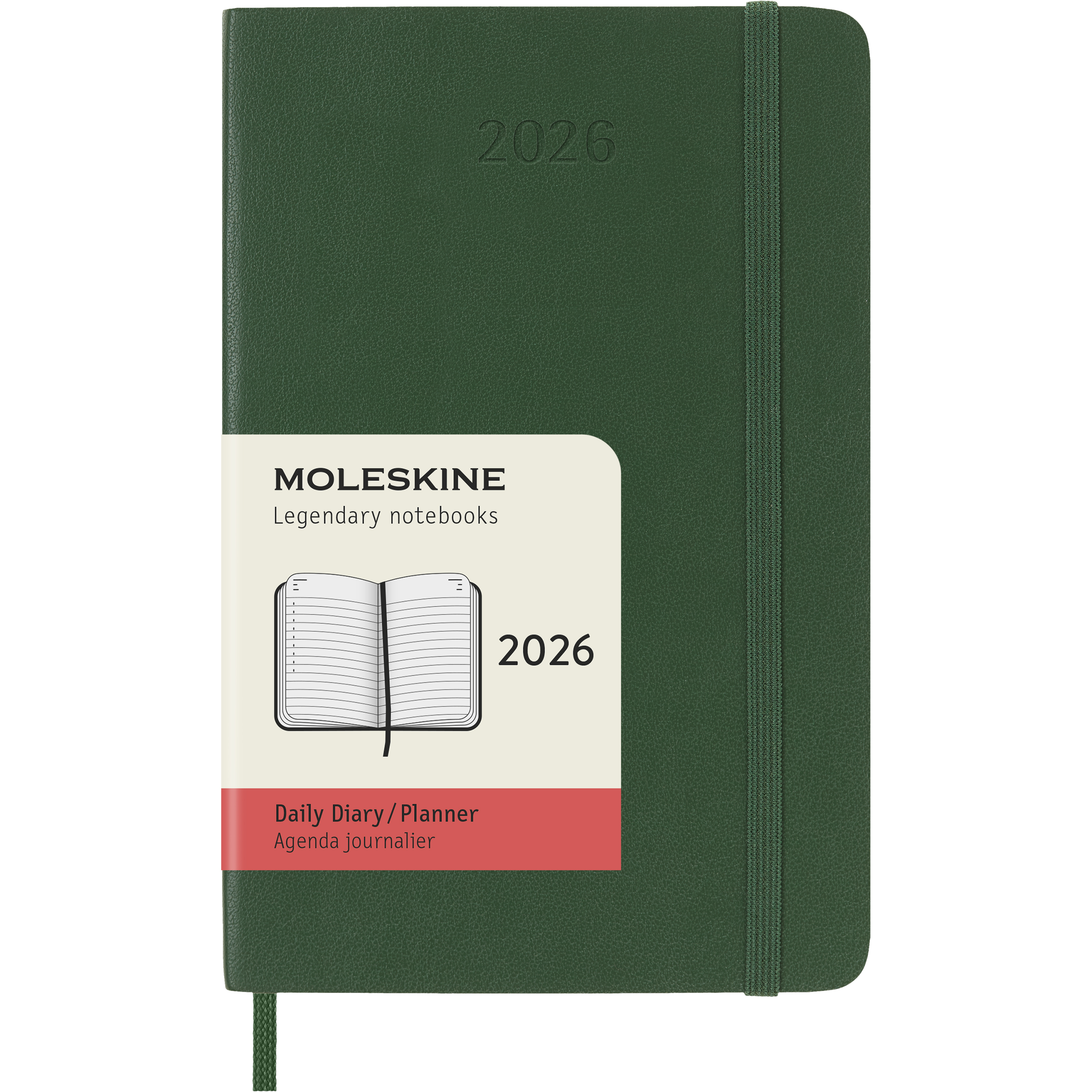 photo MOLESKINE Agenda Classic Pocket 2026 DSK1512DC2Y26 1J/1P vert myrte SC 9x14cm