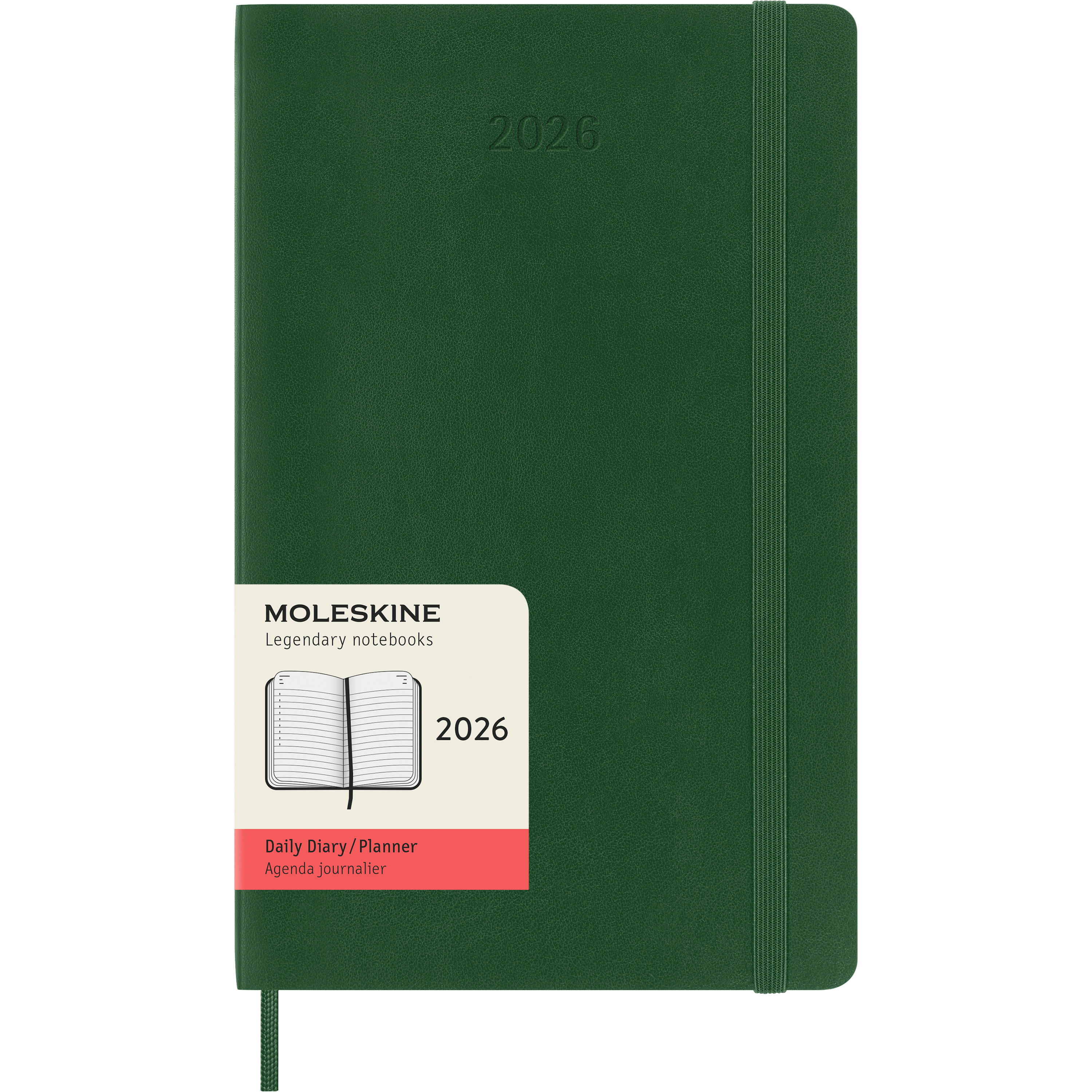 photo MOLESKINE Agenda Classic Large 2026 DSK1512DC3Y26 1J/1P vert myrte SC 13x21cm