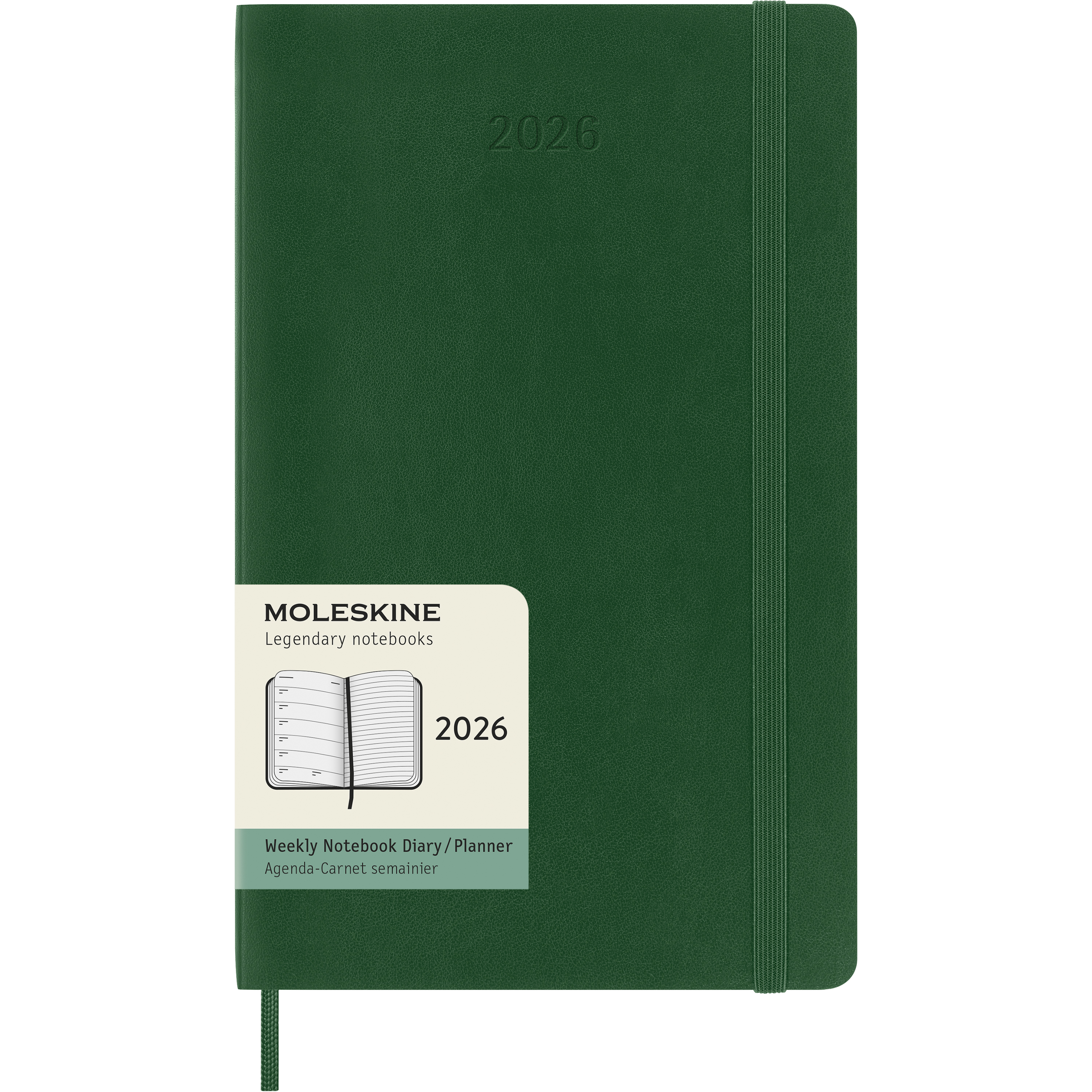 photo MOLESKINE Agenda Classic Large 2026 DSK1512WN3Y26 1S/1P vert myrte SC 13x21cm