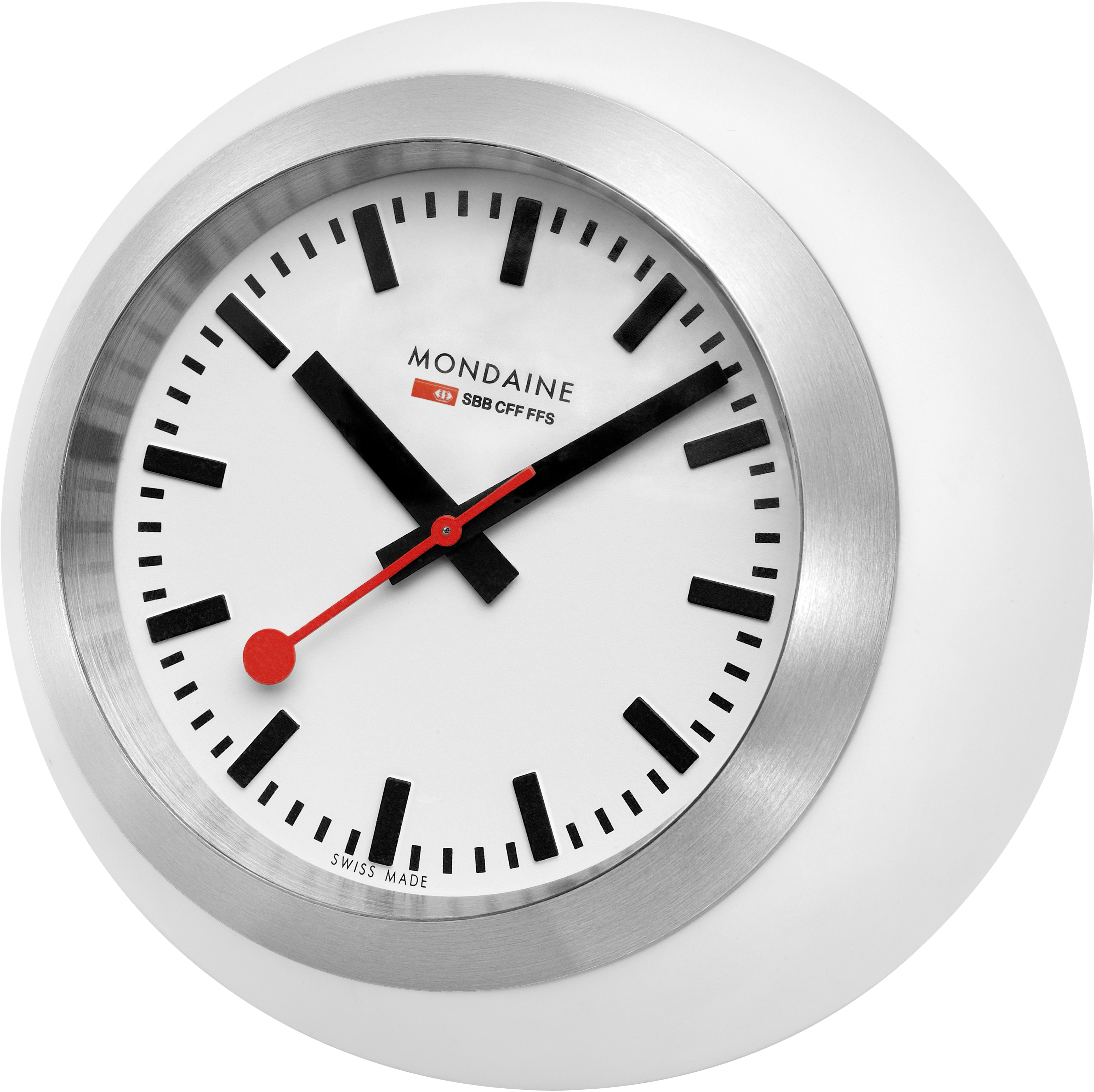 MONDAINE Tischuhr Globe 60mm A66030335 weiss