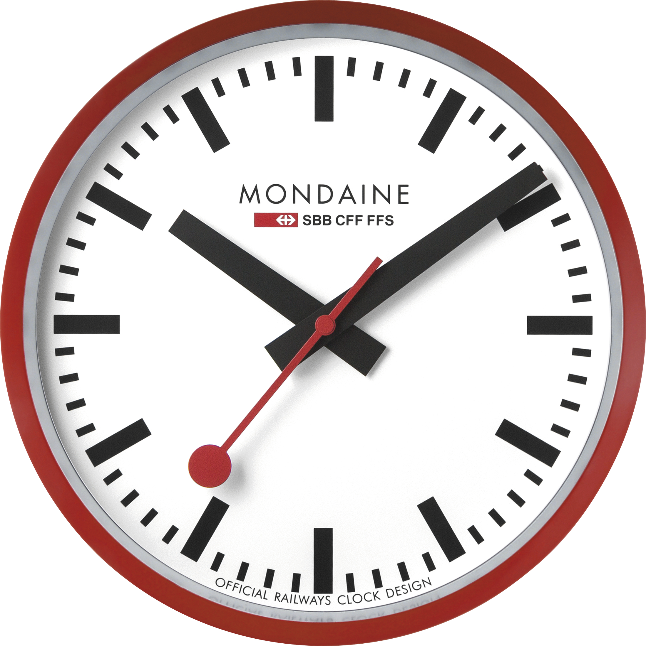 MONDAINE Horloge murale 250mm A990.11SBC rouge/blanc rouge/blanc