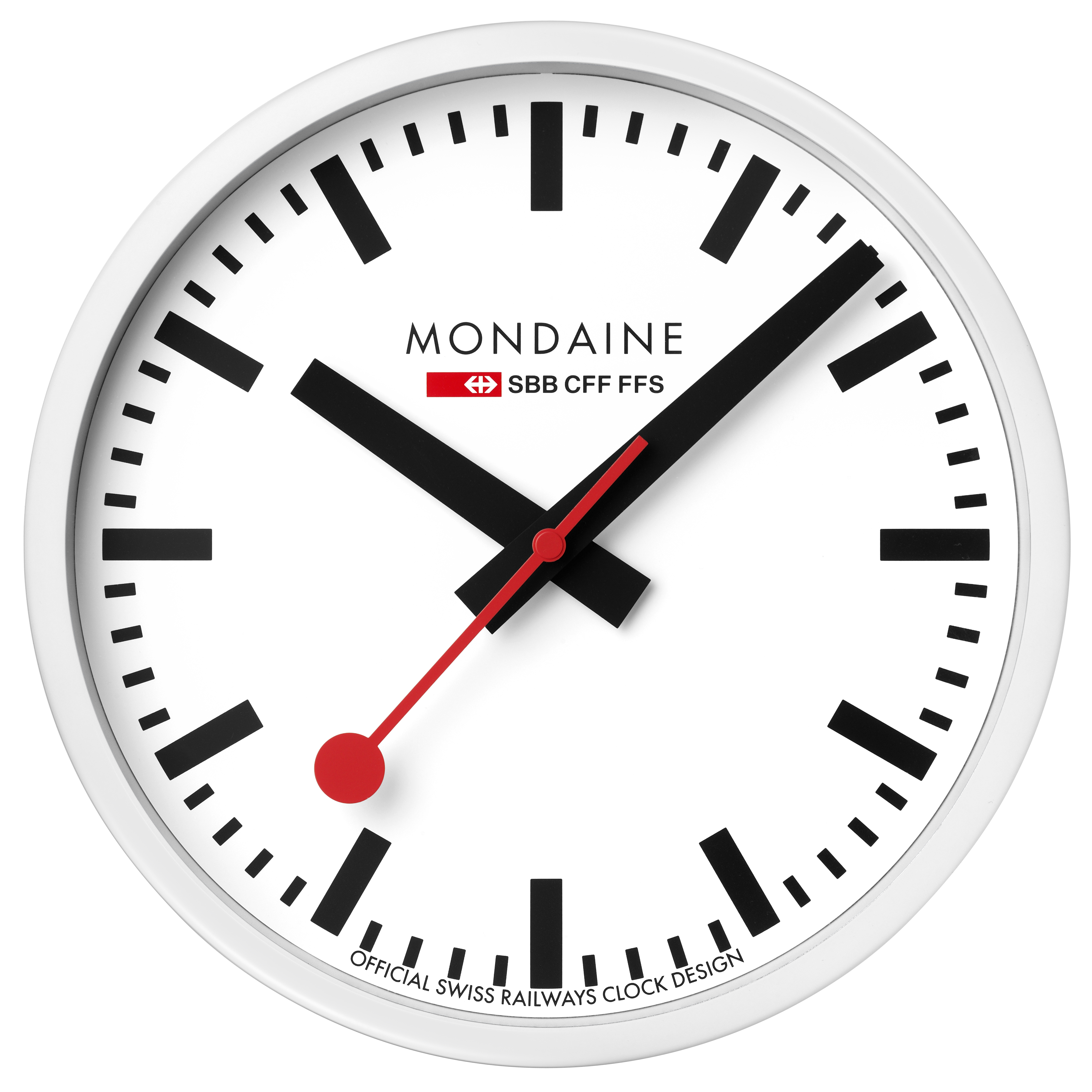 photo MONDAINE Horloge murale 250mm A990CLOCK10S blanc/noir