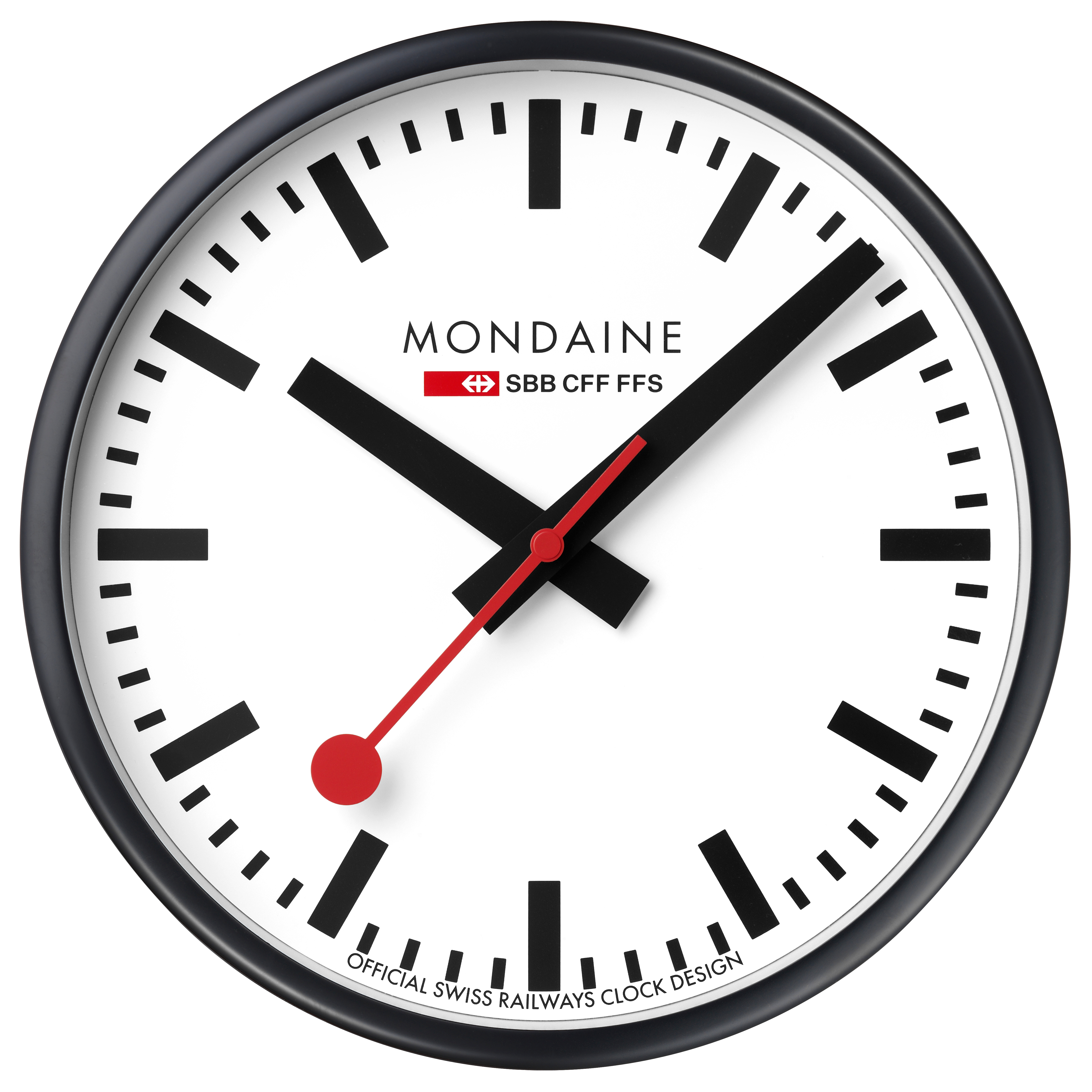 photo MONDAINE Horloge murale 250mm A990CLOCK12S noir