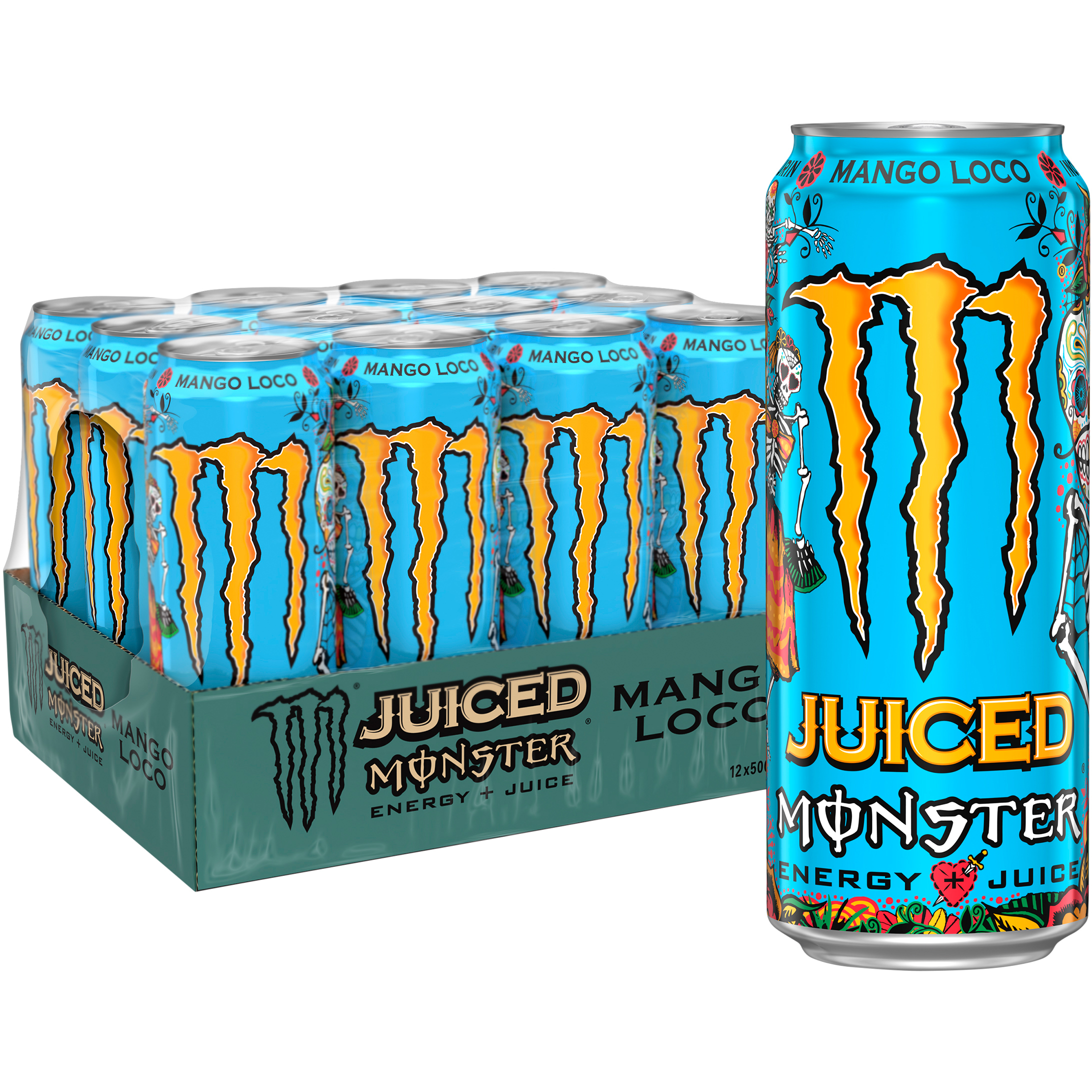 MONSTER ENERGY Juice Mango Loco, Alu 129400001601 50 cl, 12 pcs