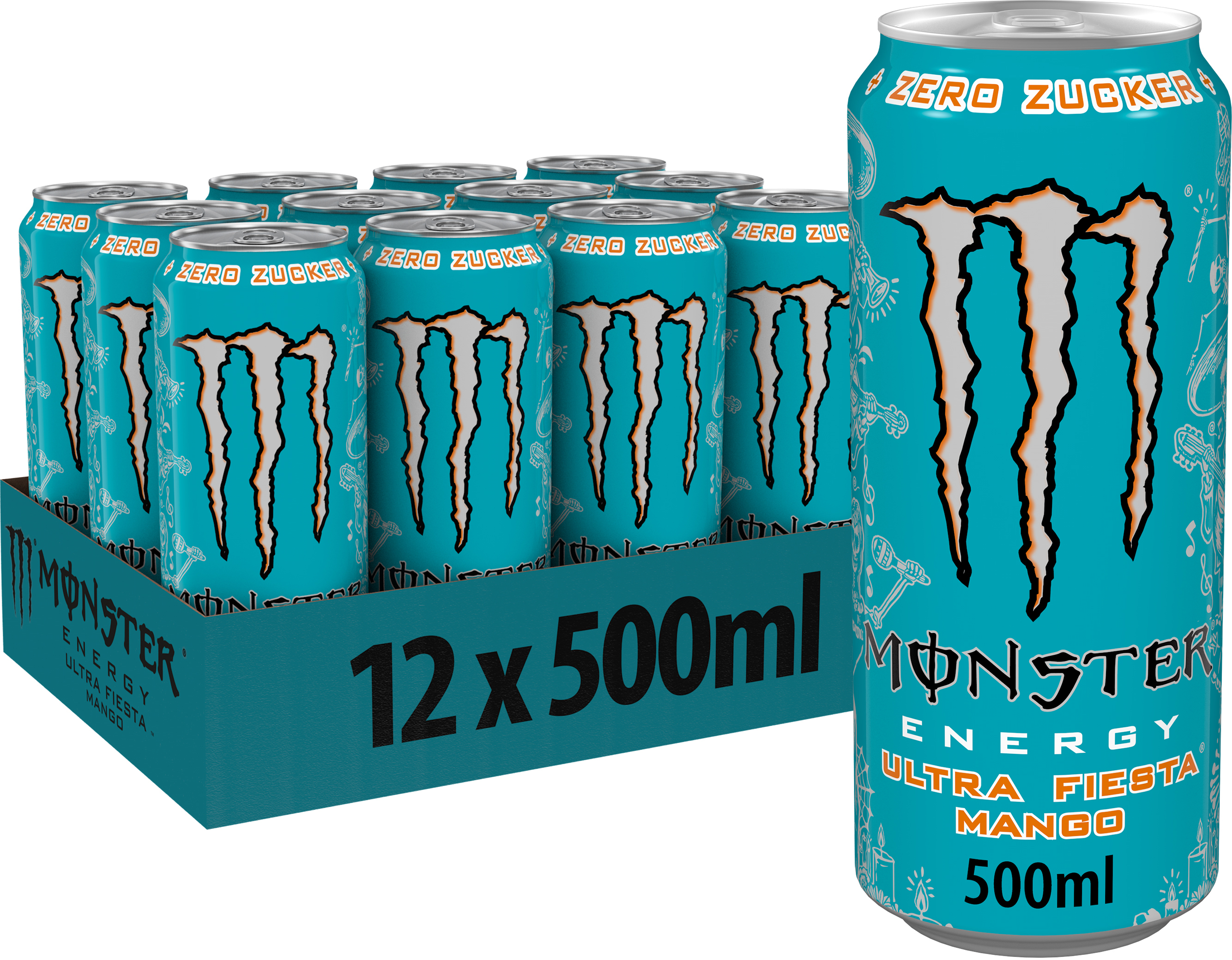 photo MONSTER ENERGY Ultra Fiesta Mango 2215716 50cl, 12 pcs.