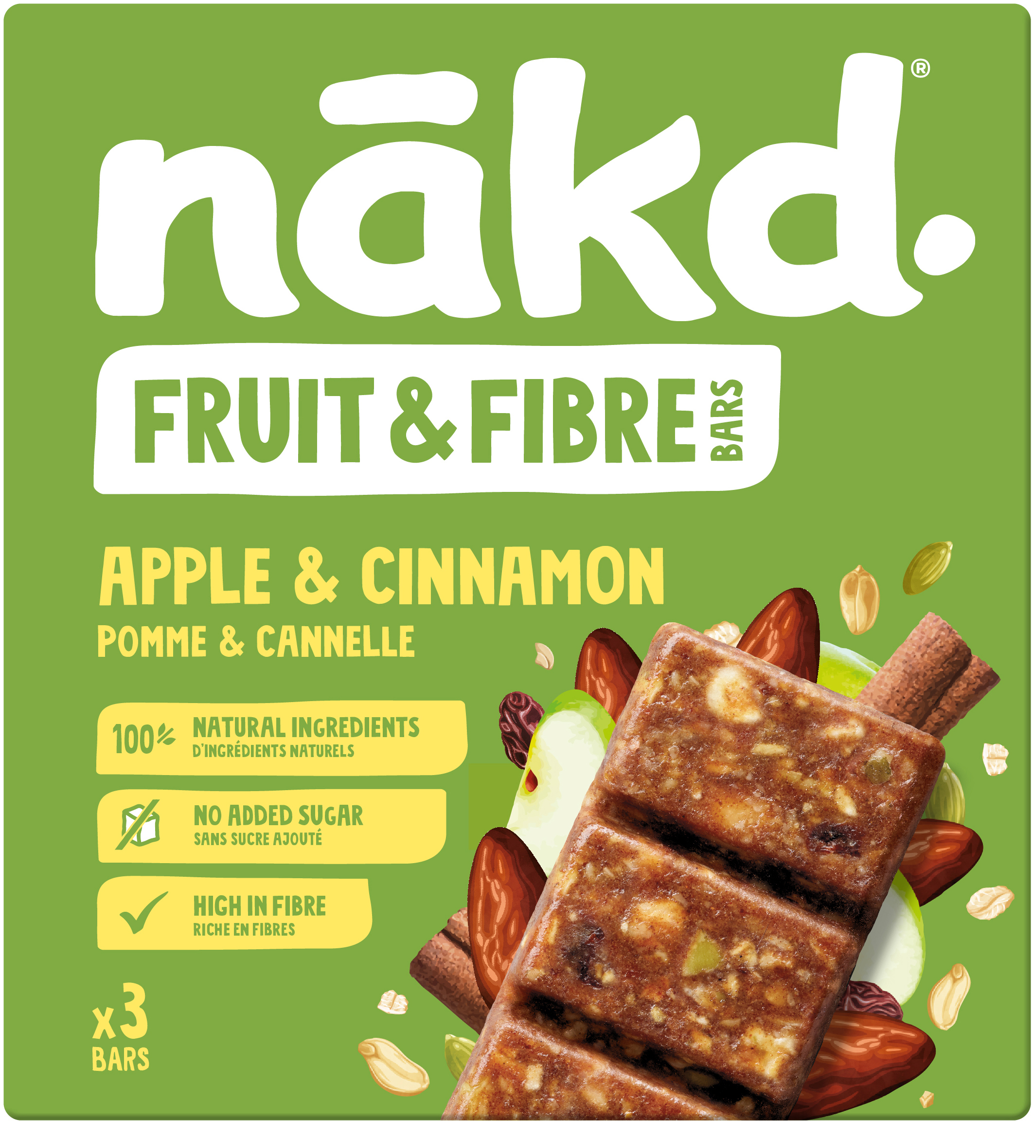 photo NAKD Apple-Cinnamon 1515 44g, 3 pcs.