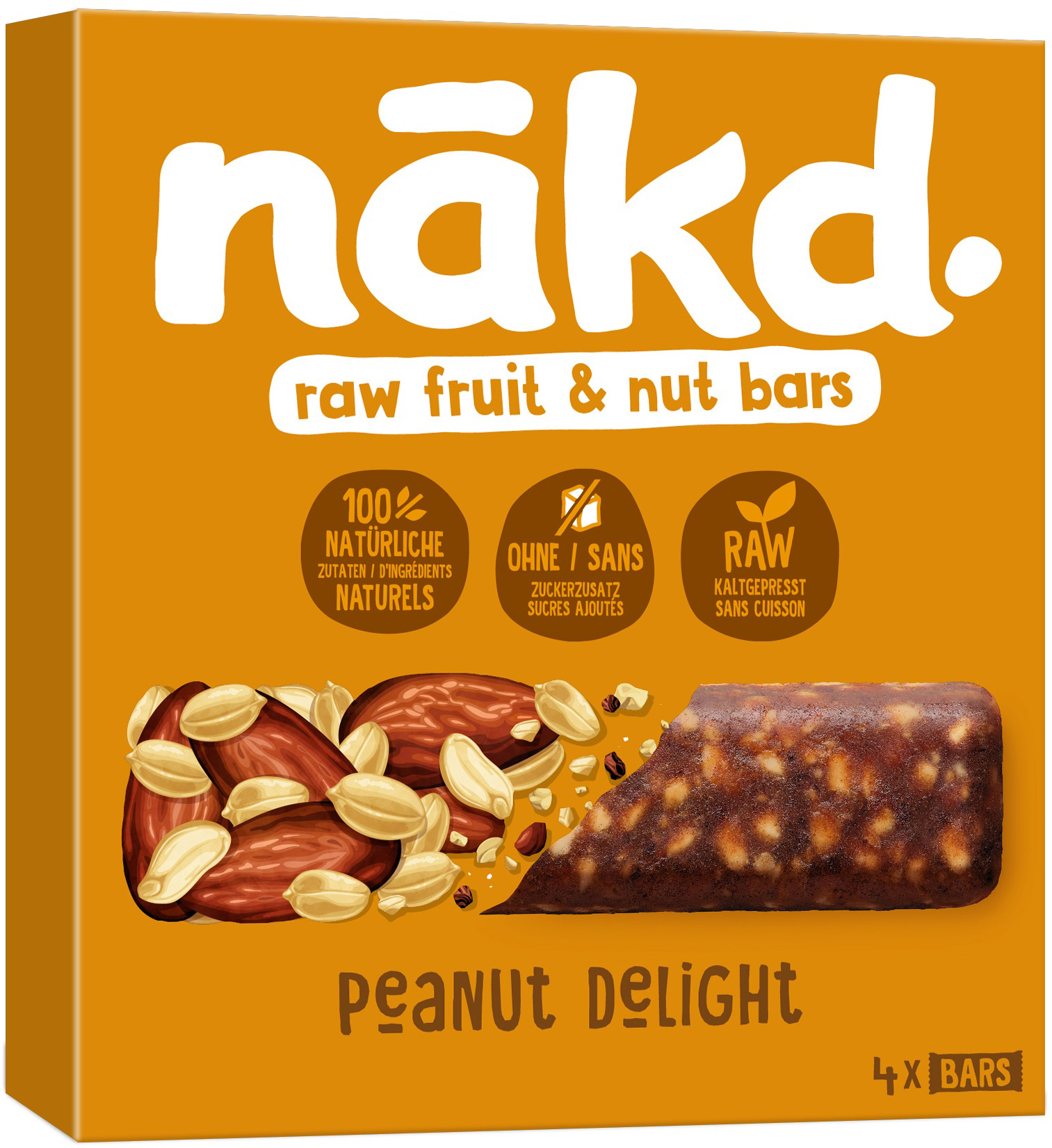 NAKD Délice de cacahuètes 74509 4 pcs.