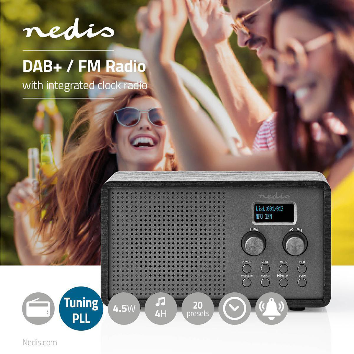NEDIS Nedis DAB+ Radio NEDIS     Nedis DAB+ Radio noir
