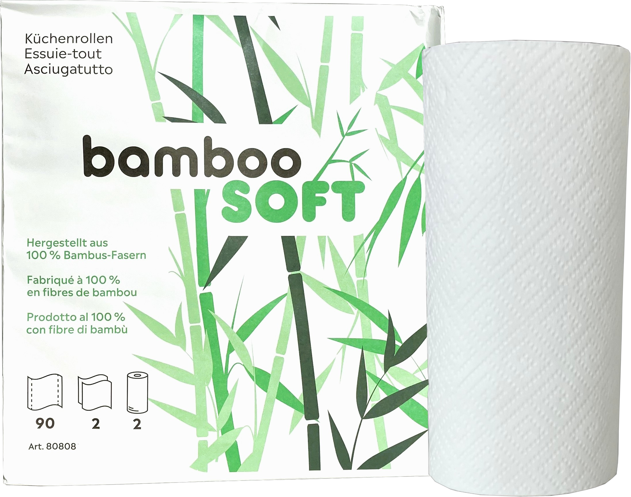 photo NEUTRAL Papier ménage Bamboosoft 80808 BAMBOOSOFT 2 rouleaux