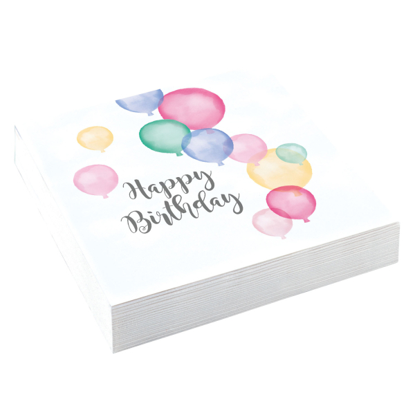 NEUTRAL Serviettes Happy Birthday 9903711 Pastel 33x33cm
