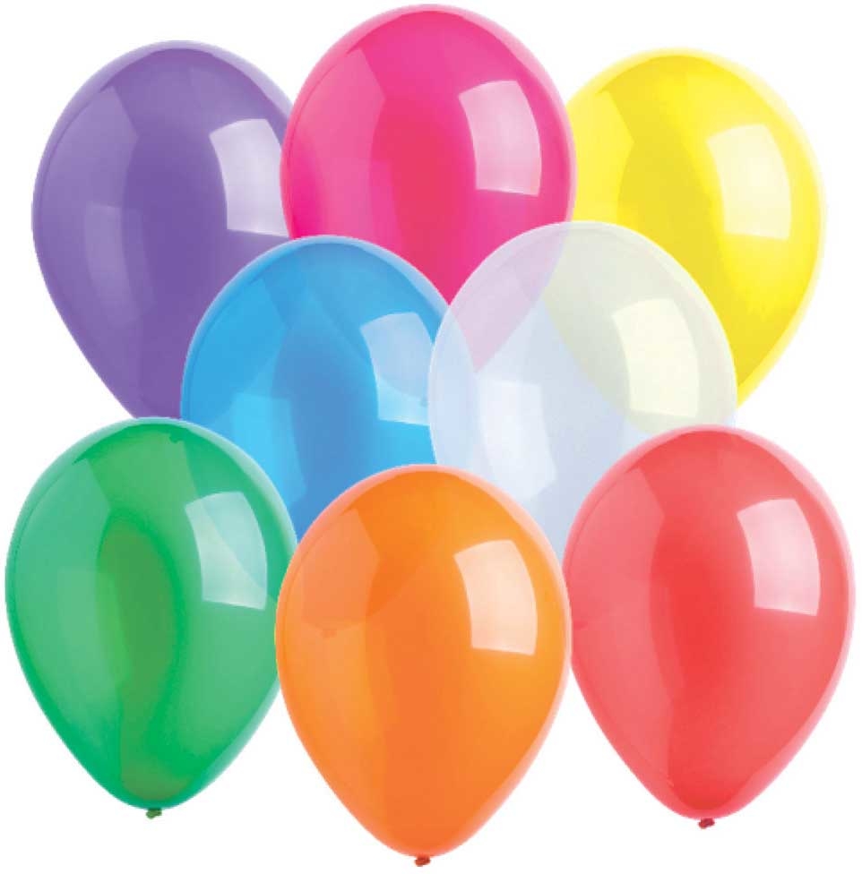 NEUTRAL Latex Balloons Crystal 10 pcs. 9904906 ass. 27.5cm
