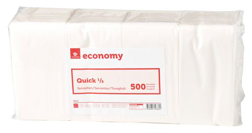 NEUTRAL Economy Serviettes Quick 992445 blanc 500 pcs.