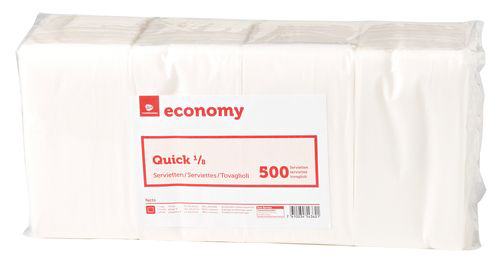 photo NEUTRAL Economy Serviettes Quick 993120 blanc 500 pcs.