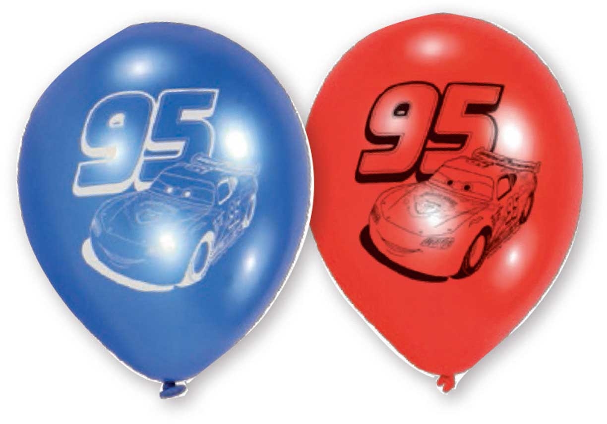 NEUTRAL Latex Balloons Cars 6 pcs. 999228 rouge, bleu 22.8cm rouge, bleu 22.8cm