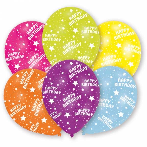 NEUTRAL Balloons Happy Birthday 6 pcs. INT995687 27.5cm