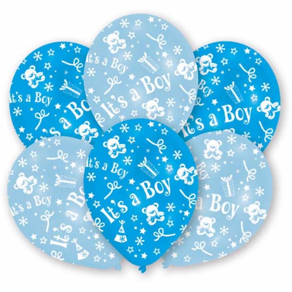 NEUTRAL Ballons It's a boy 6 Stk. INT995697 blau 27.5cm