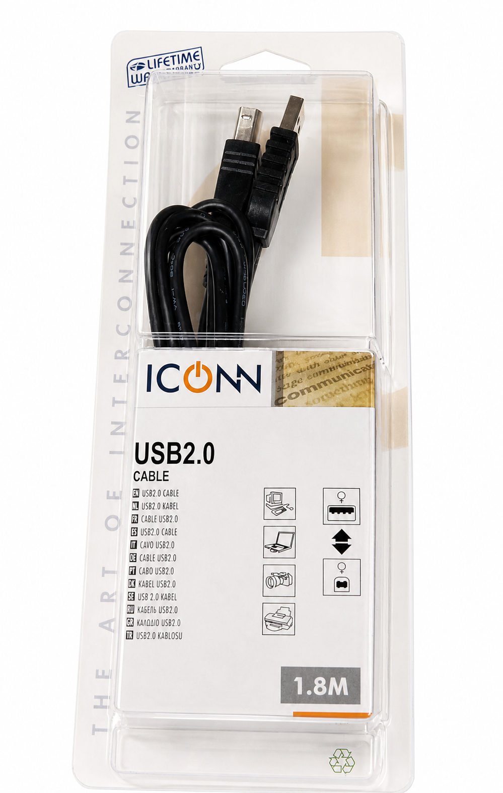 photo NEUTRAL USB-/IEEE 1394-Cable 1.8m USB-AMBM-1.8 noir