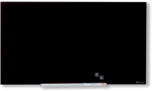 NOBO Whiteboard Premium Plus 1905179 Verre, noir, magn. 677x381mm