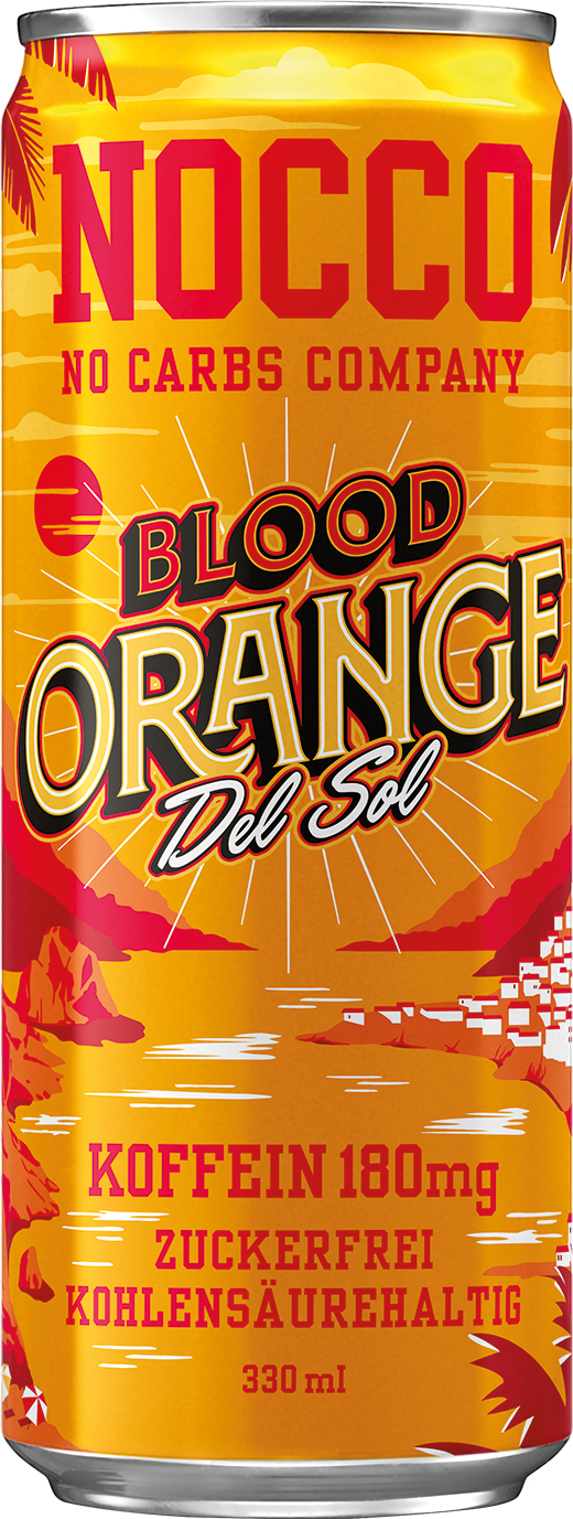 photo NOCCO BCAA Blood Orange Alu 6498 33 cl, 24 pcs.