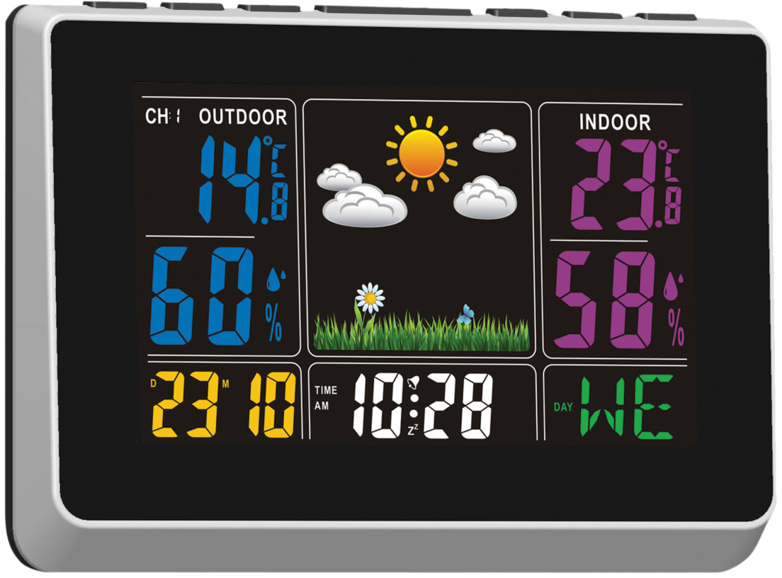 NORDIC Q Weather Station Wireless RS8738LE5B color display outdoor sensor