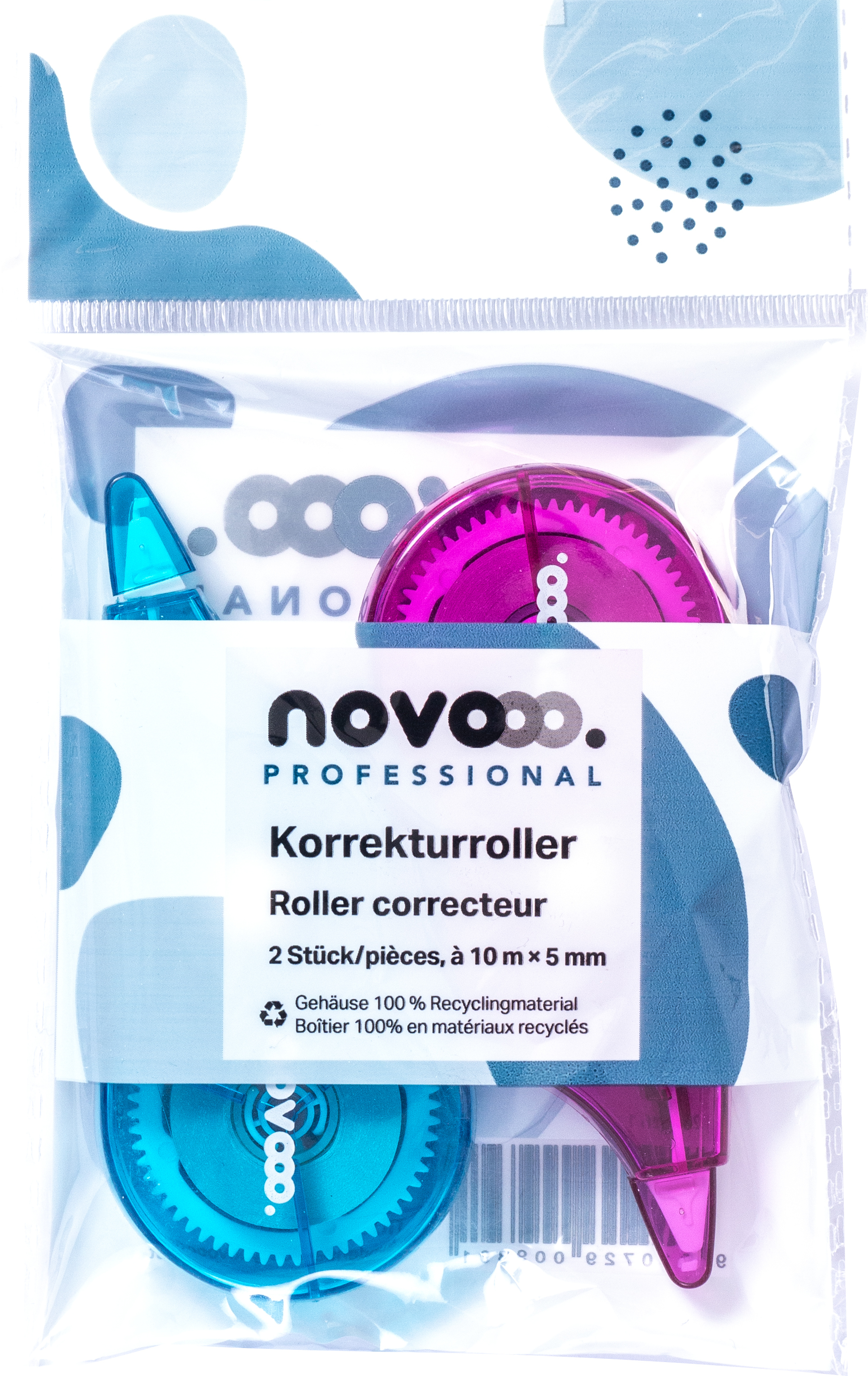 photo NOVOOO Rouleaux correc. Fancy 5mmx10m 319968 turquoise, magenta 2 pièces