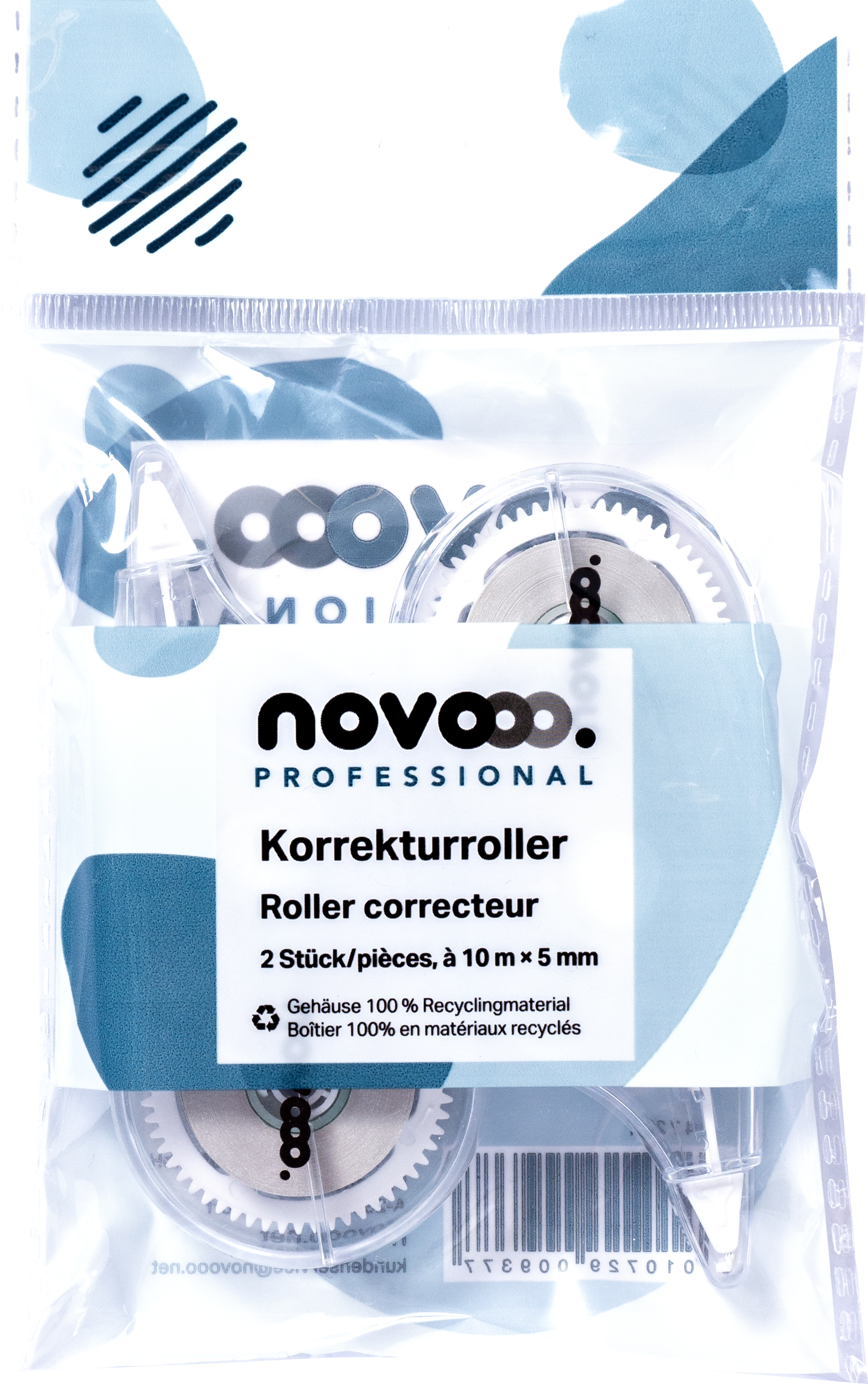 photo NOVOOO Rouleaux corr. Office 5mmx10m 319972 transparent 2 pièces